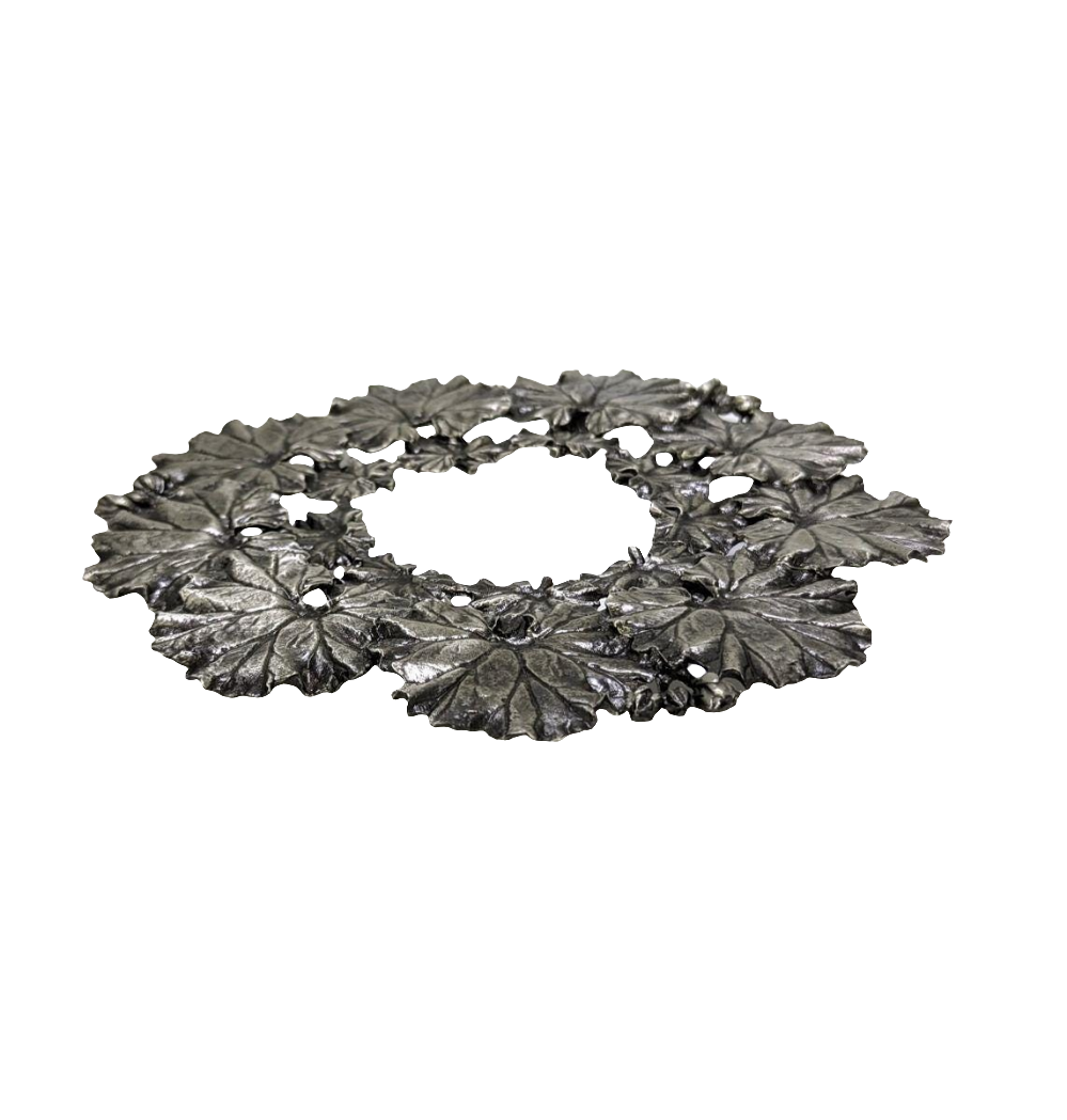 Geranium Pewter Trivet Home Decor Inspired by Nature