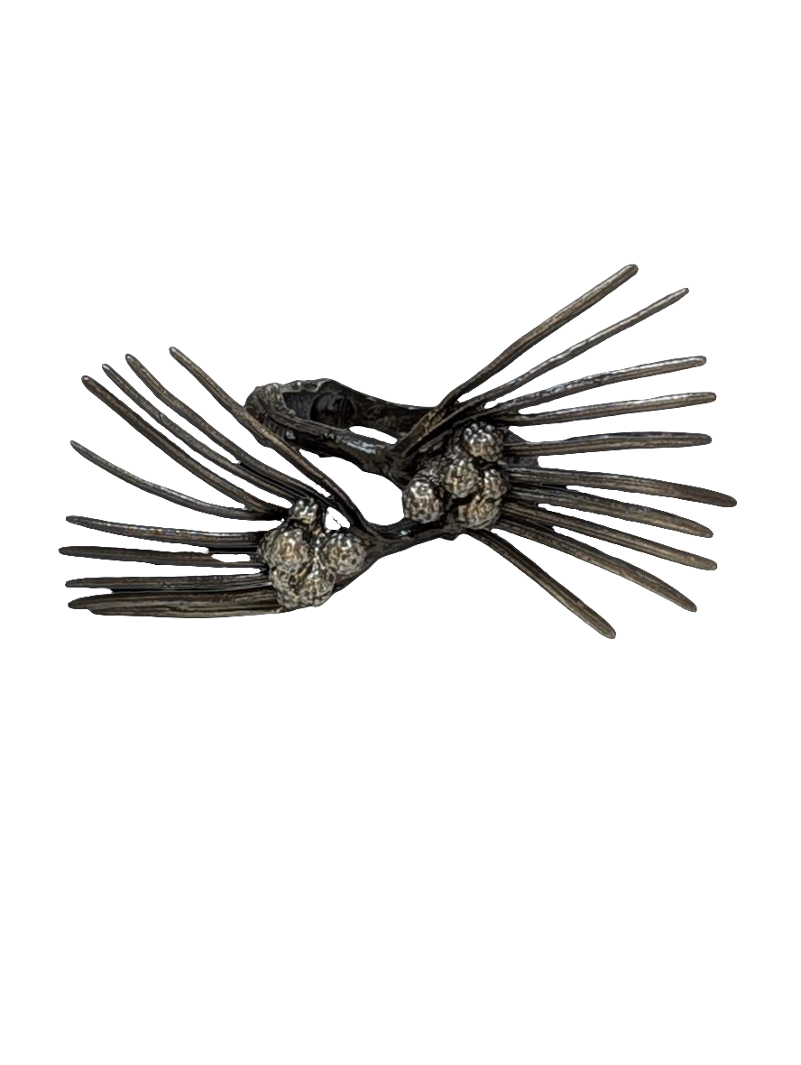 Umbrella Pine Pewter Adjustable Napkin Ring Set of 4 Inspired by nature