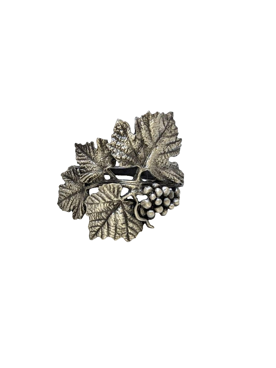 Grapes Pewter Napkin Ring Set of 4 Inspired by Nature