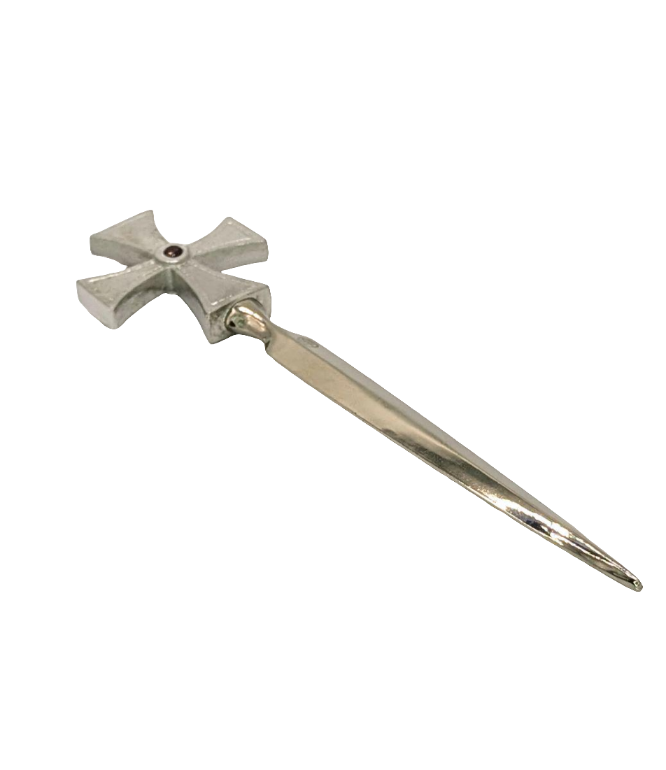 Templar Cross Decorative Pewter Letter Opener Collectible