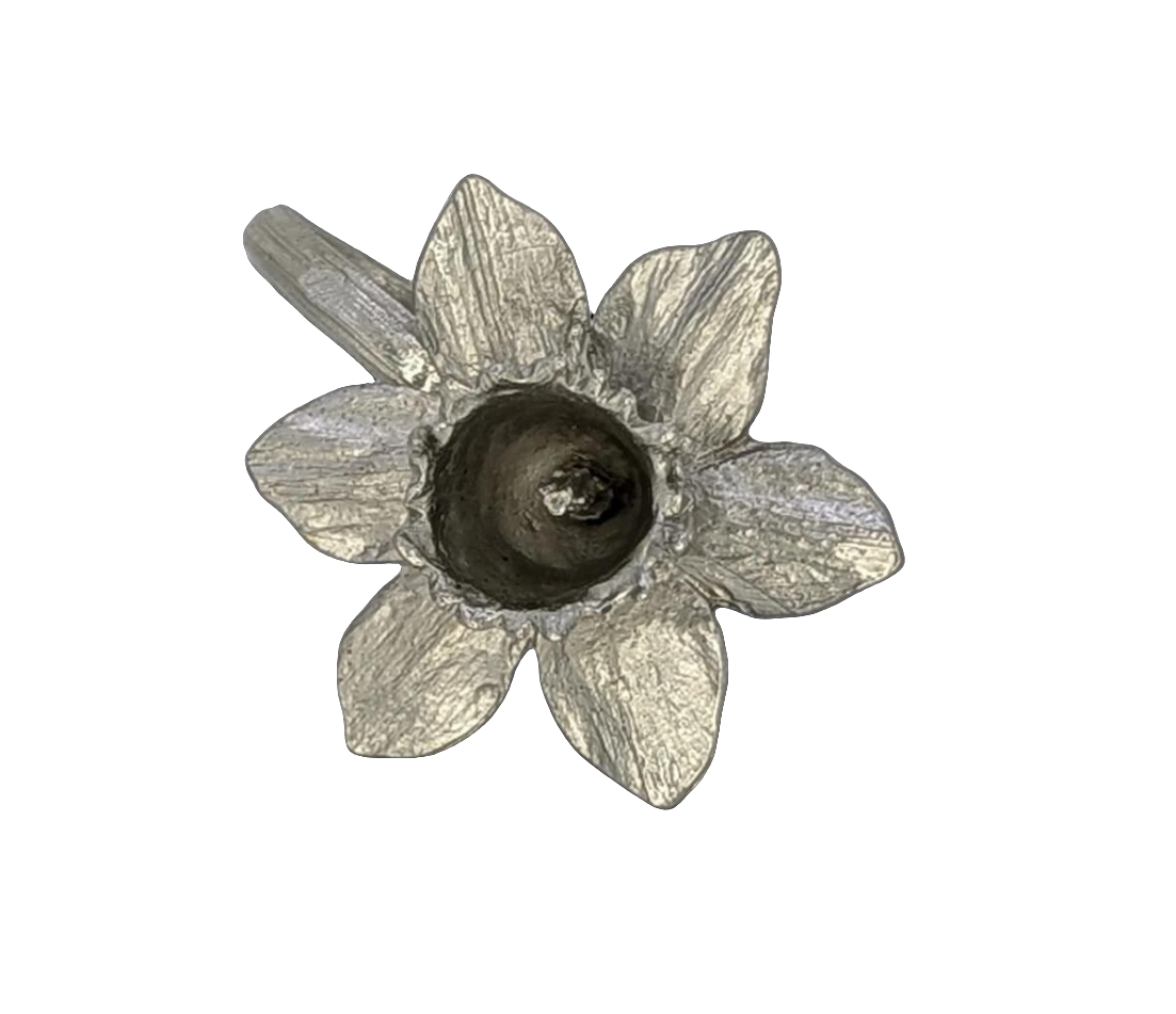 Daffodil Pewter Napkin Ring Set of 4 Inspired by Nature