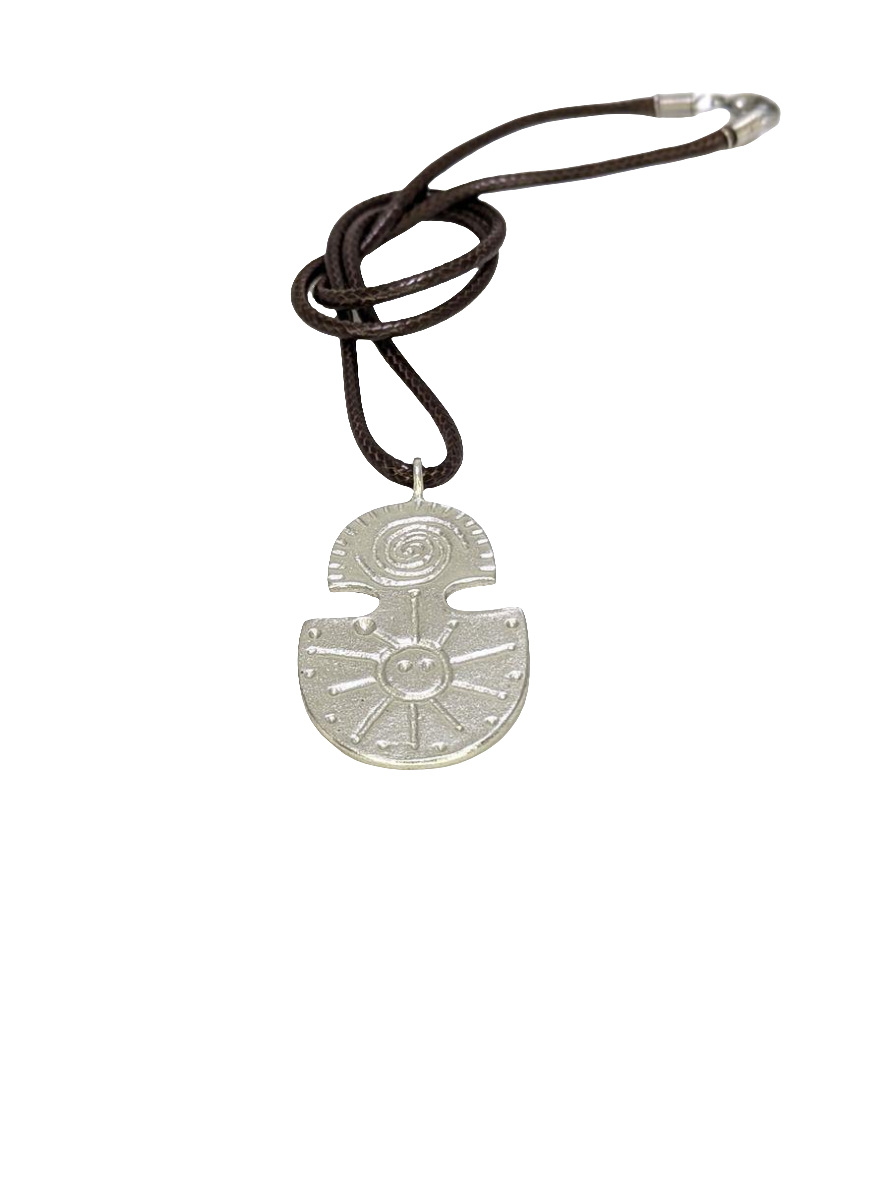 Taino Water & Sun Petroglyphs Pewter Pendant