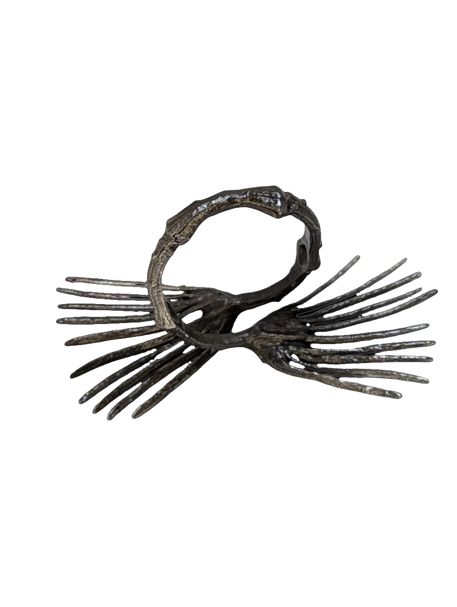 Umbrella Pine Pewter Adjustable Napkin Ring Set of 4 Inspired by nature