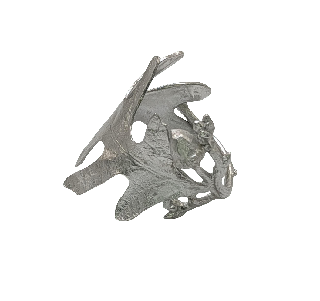 Oak Leaves Pewter Adjustable Napkin Ring Set of 4 Inspired by Nature