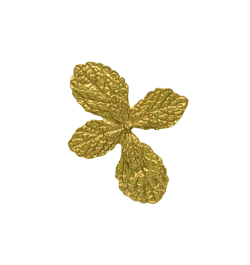 Mint Herb Pewter Napkin Rings Set of 4 Inspired by Nature