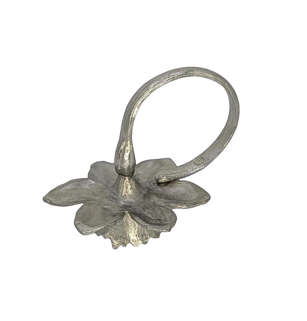 Daffodil Pewter Napkin Ring Set of 4 Inspired by Nature