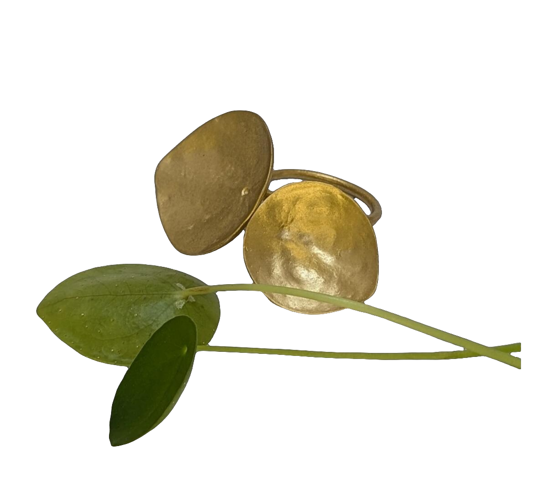 Money Plant Adjustable Pewter Napkin Ring Set of 4 Inspired by Nature