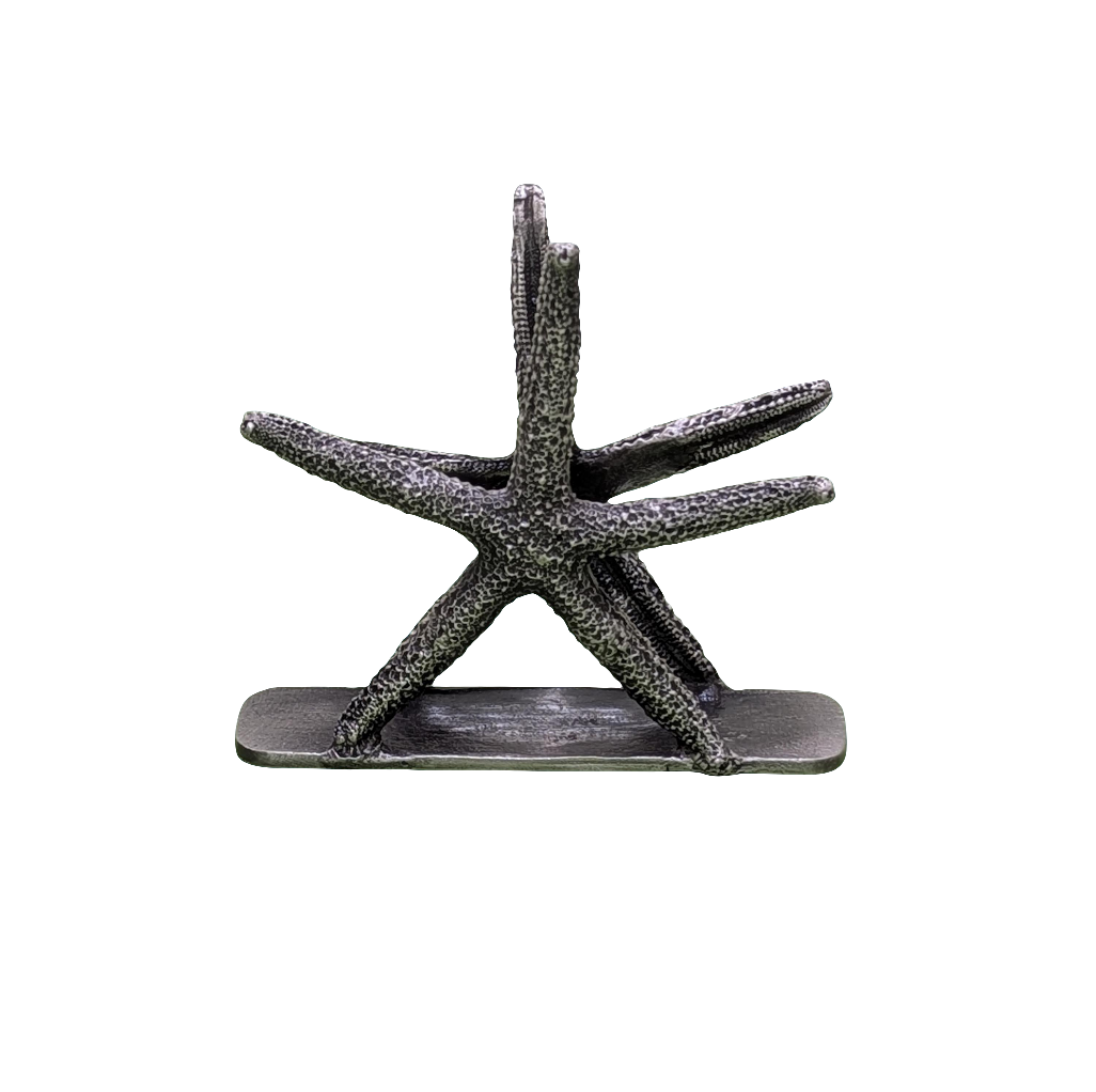 Seashells Pewter Business Card Holder Desk Decor Inspired by Nature