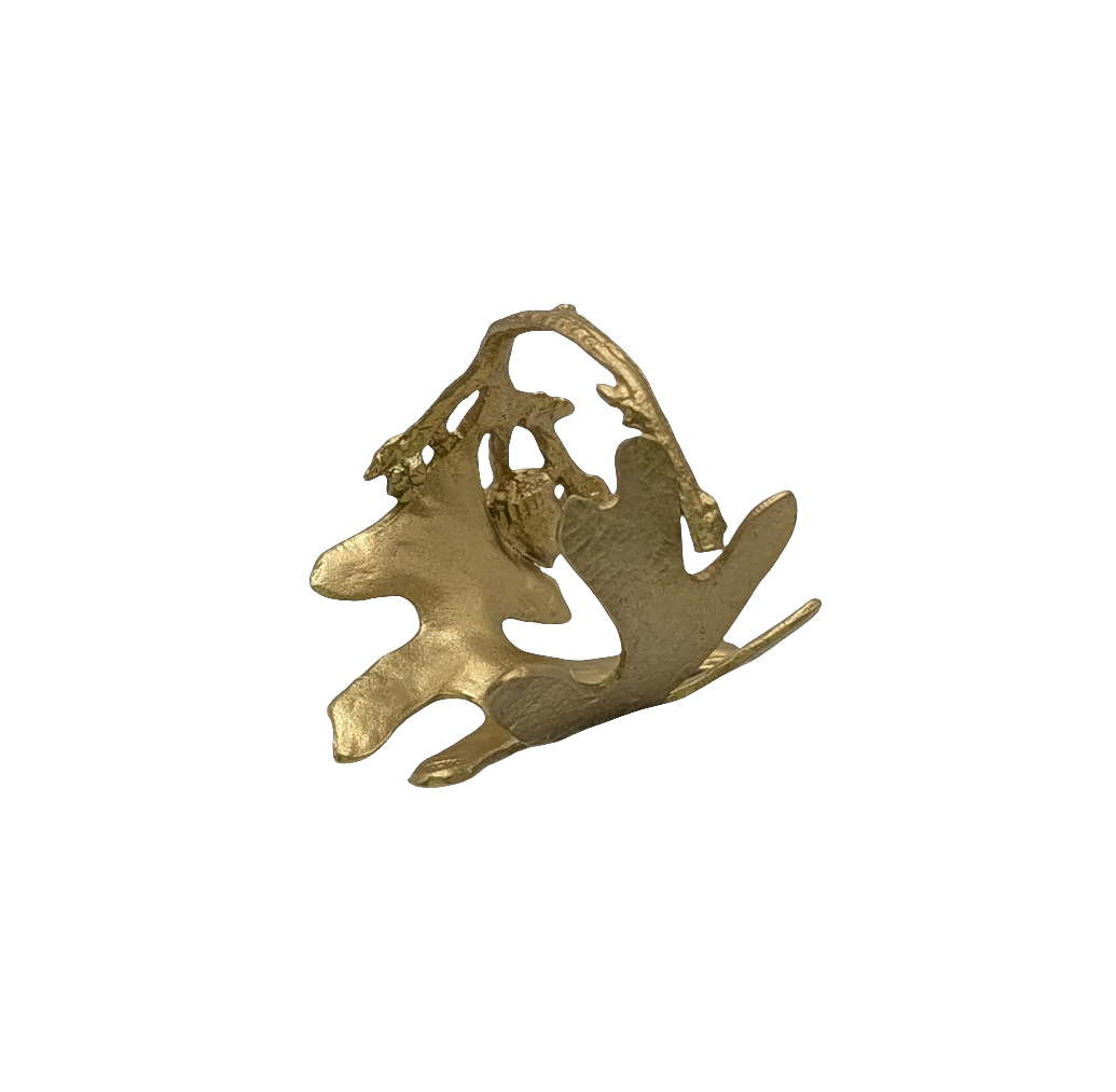 Oak Leaves Pewter Adjustable Napkin Ring Set of 4 Inspired by Nature