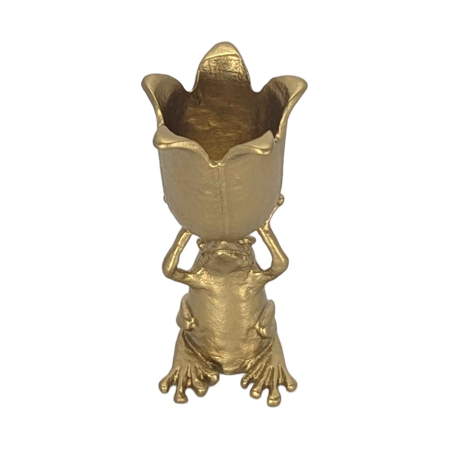 MINIMALIST Charming Coqui Frog Pewter Candle Holder Decor Collectible