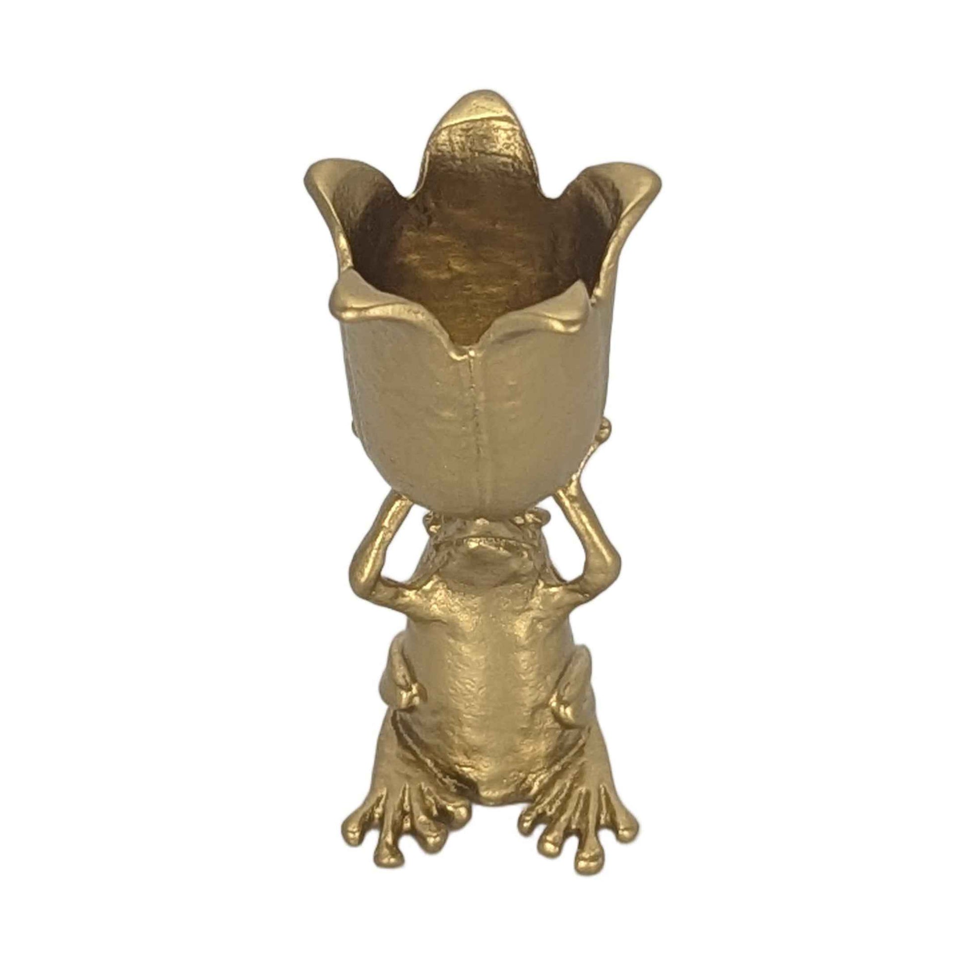 MINIMALIST Charming Coqui Frog Pewter Candle Holder Decor Collectible
