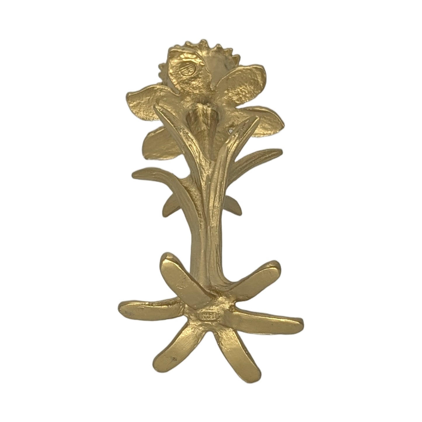 Daffodil Pewter Taper Candle Holder Home Decor Inspired by Nature