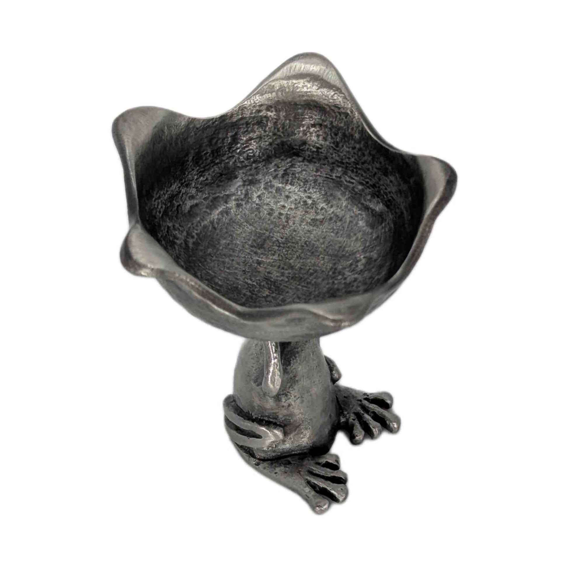 MINIMALIST Charming Coqui Frog Pewter Candle Holder Decor Collectible