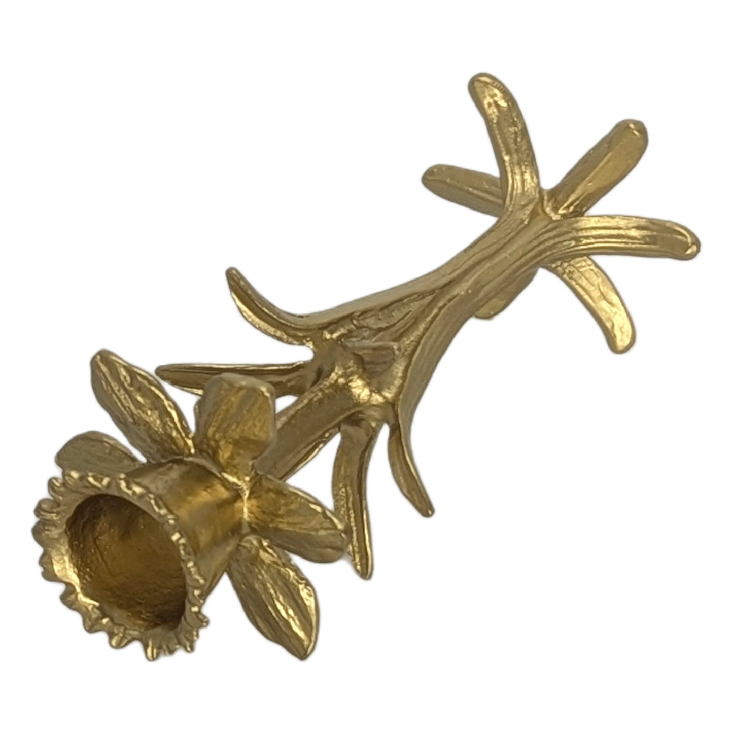 Daffodil Pewter Taper Candle Holder Home Decor Inspired by Nature