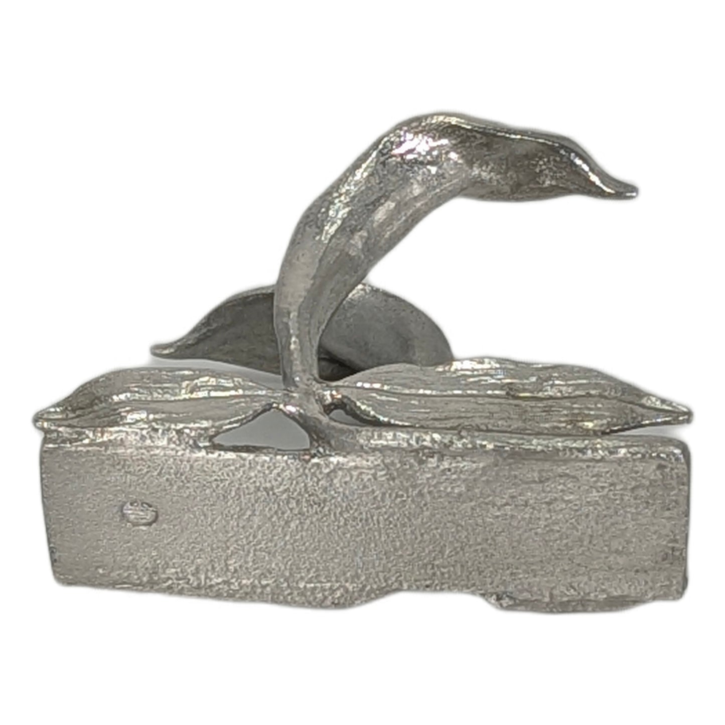 Calla Lily Pewter Business Card Holder – Botanical Desk Organizer Nature Inspired