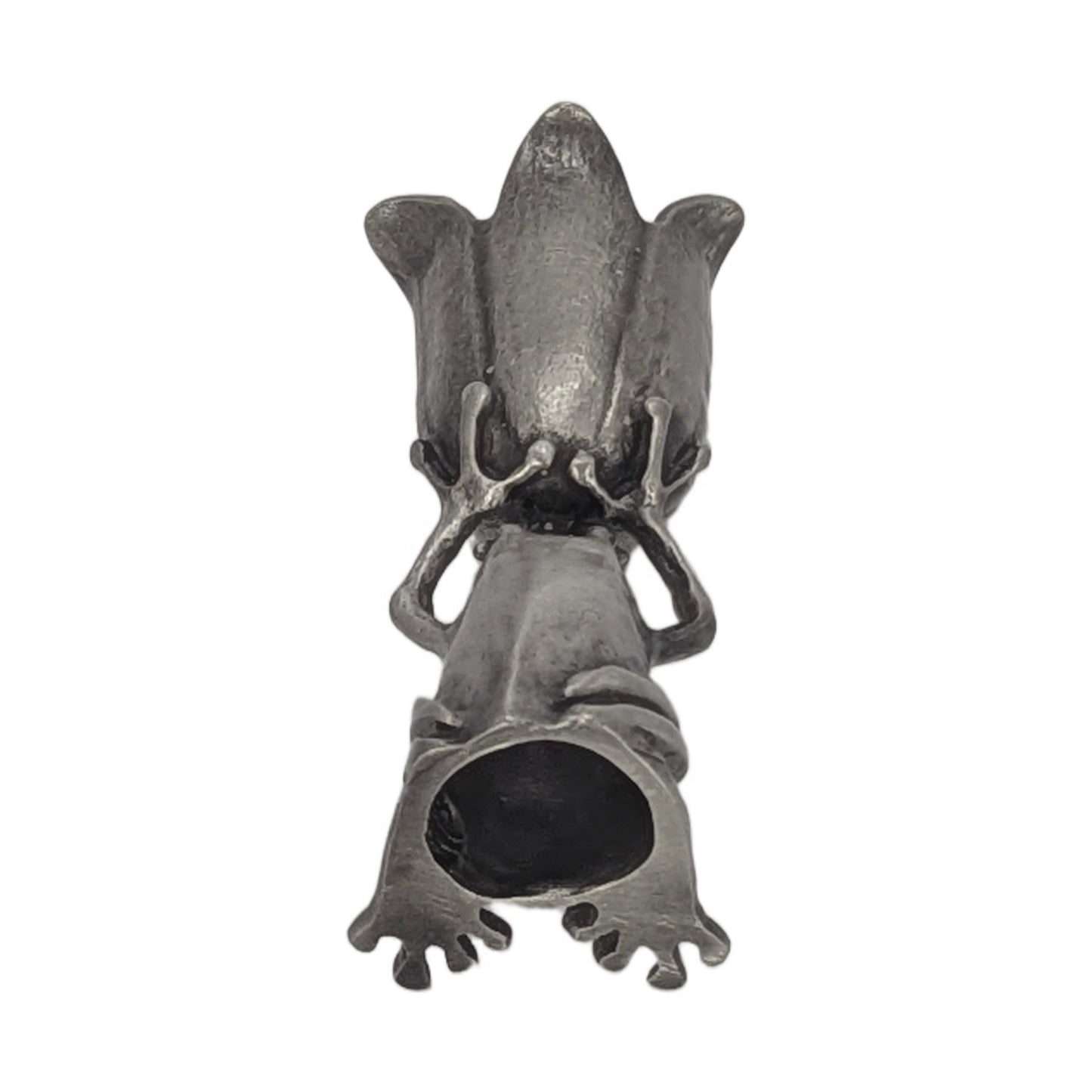 Candelabro de peltre minimalista con forma de rana coquí encantadora, artículo de colección para decoración.