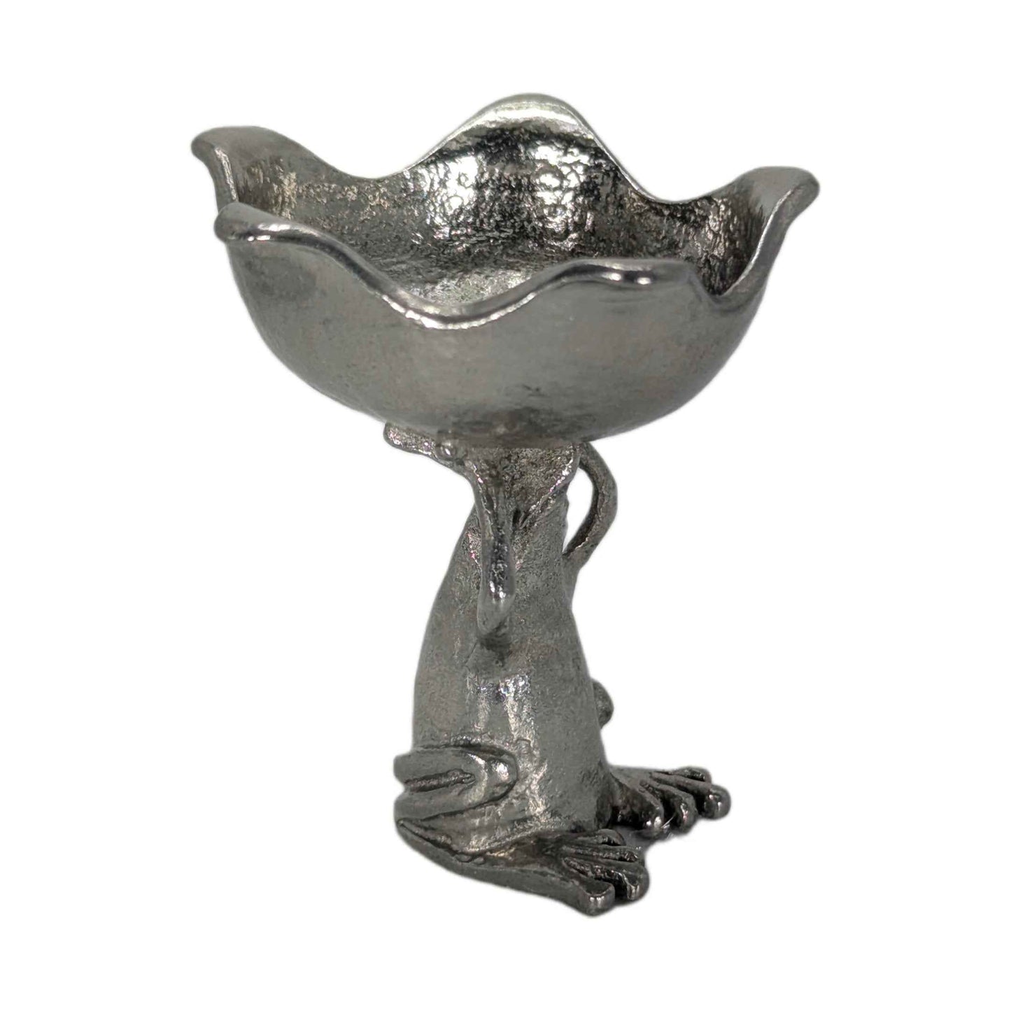 MINIMALIST Charming Coqui Frog Pewter Candle Holder Decor Collectible